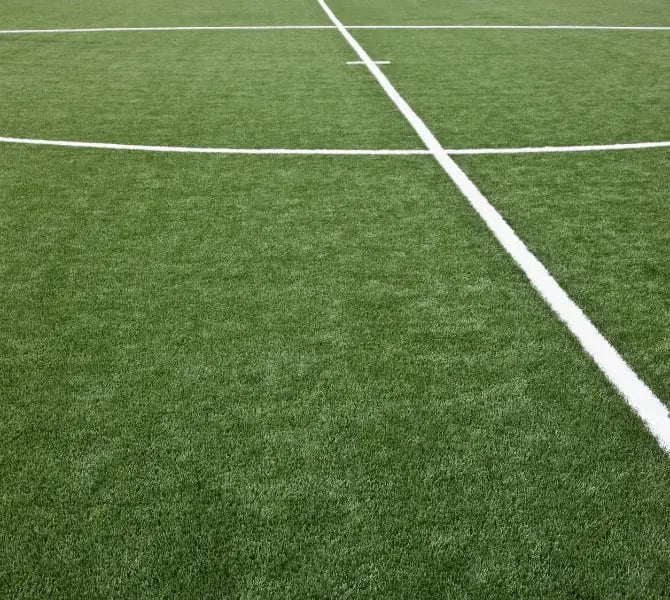 Close up of artificial soccer field